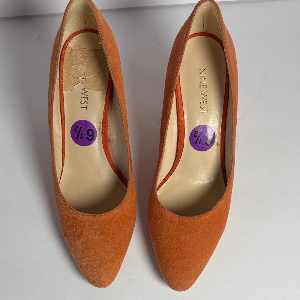 Nine West Women's Bold Orange Heels